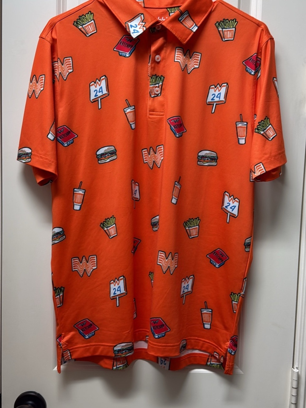 Chubbies men's Whataburger comics performance polo -small